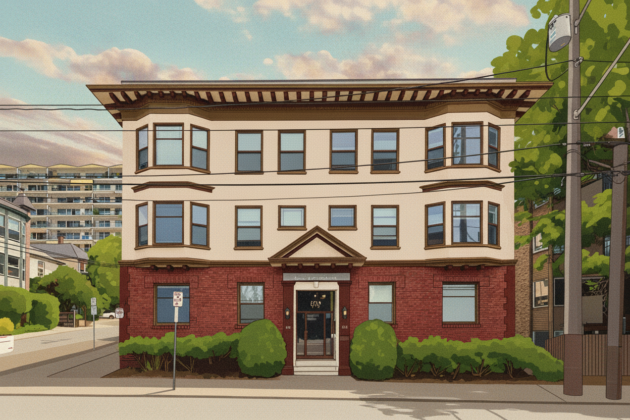 Illustration of the Bernkastle Apartments building